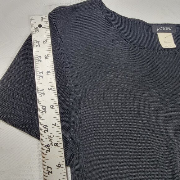 Vintage J. Crew bodycon dress black size medium classic style silky thick - Picture 12 of 16